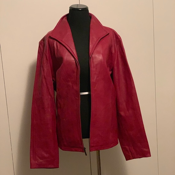 Leather Waist Length Coat - Picture 2 of 3